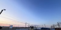 まだ月がきれいに見えていましたね。